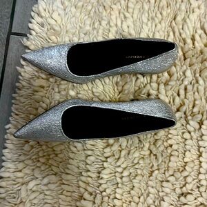 Good American silver pumps